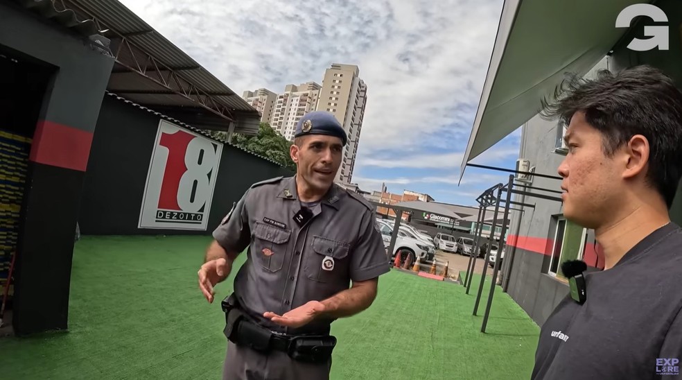 YouTuber participa de operação da PM em SP — Foto: Reprodução/YouTube