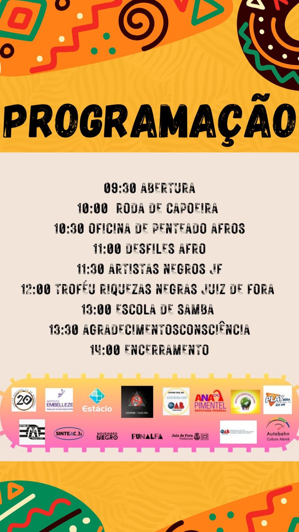 Programação inclui feira, oficinas, samba e muito mais — Foto: Divulgação