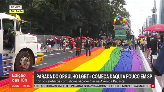 Esquenta da parada LGBT+ começa na manhã deste domingo na Av. Paulista - Programa: Jornal GloboNews 