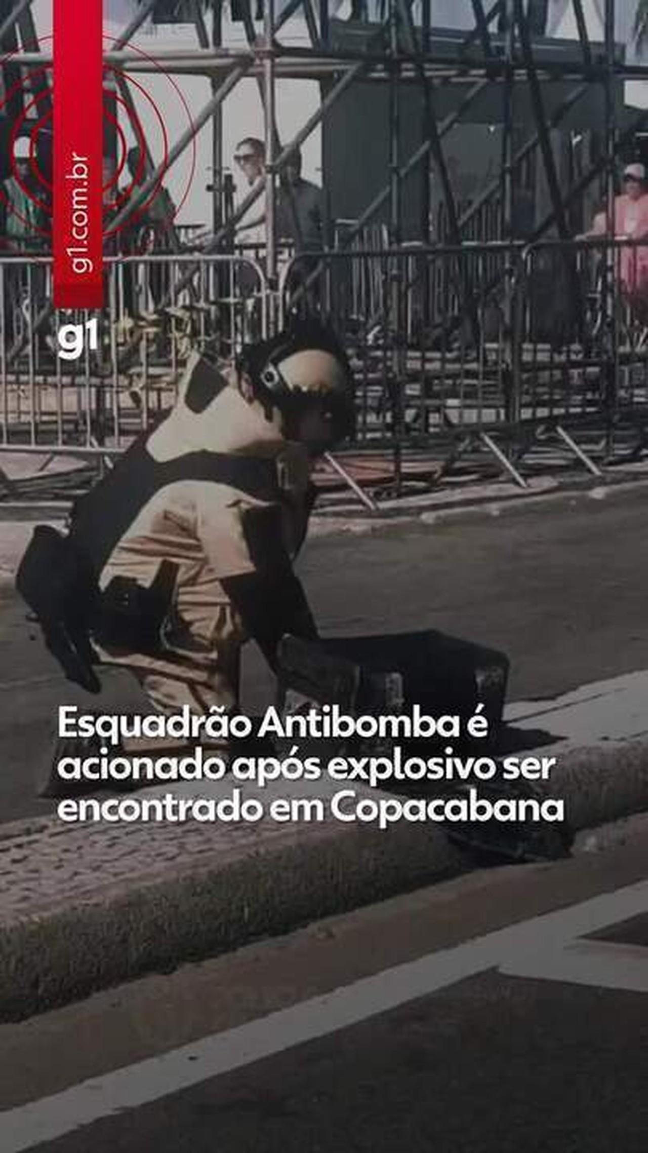 Artefato explosivo é encontrado em Copacabana