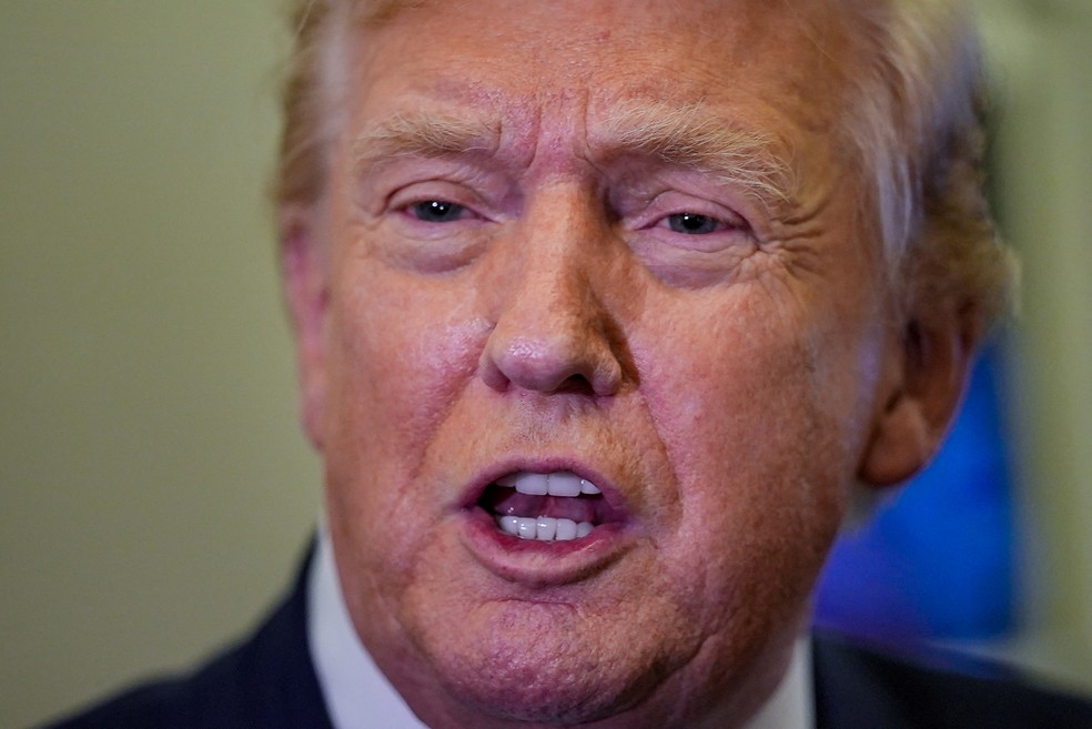 O presidente dos Estados Unidos, Donald Trump, em 6 de fevereiro de 2026 — Foto: REUTERS/Ken Cedeno