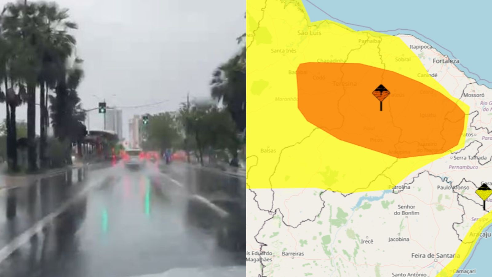 Teresina recebe novo alerta após seis horas de chuva na madrugada e acumulado de até 83mm