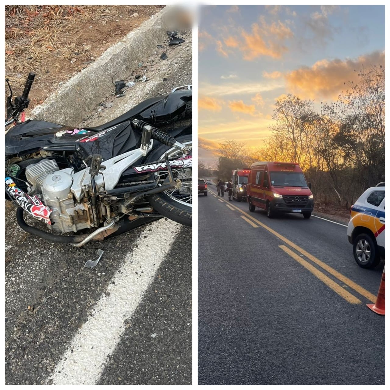 Casal que seguia de moto pela MGC-367 morre após colisão com vaca