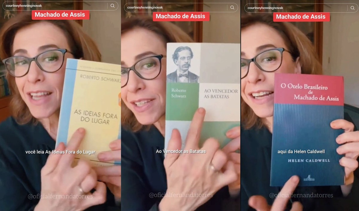 Fernanda Torres se inspira em influencer americana que viralizou ao ler Machado de Assis e estreia no TikTok com dicas de livros