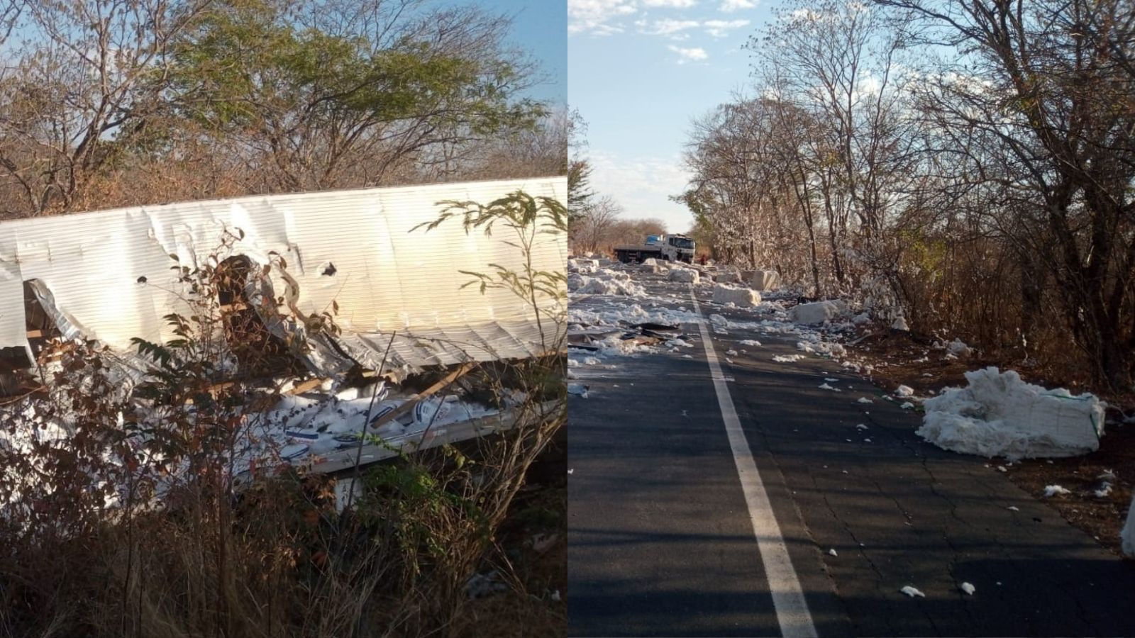 Homem morre em grave acidente envolvendo carreta e carros na BR-135, em Gilbués, no Piauí