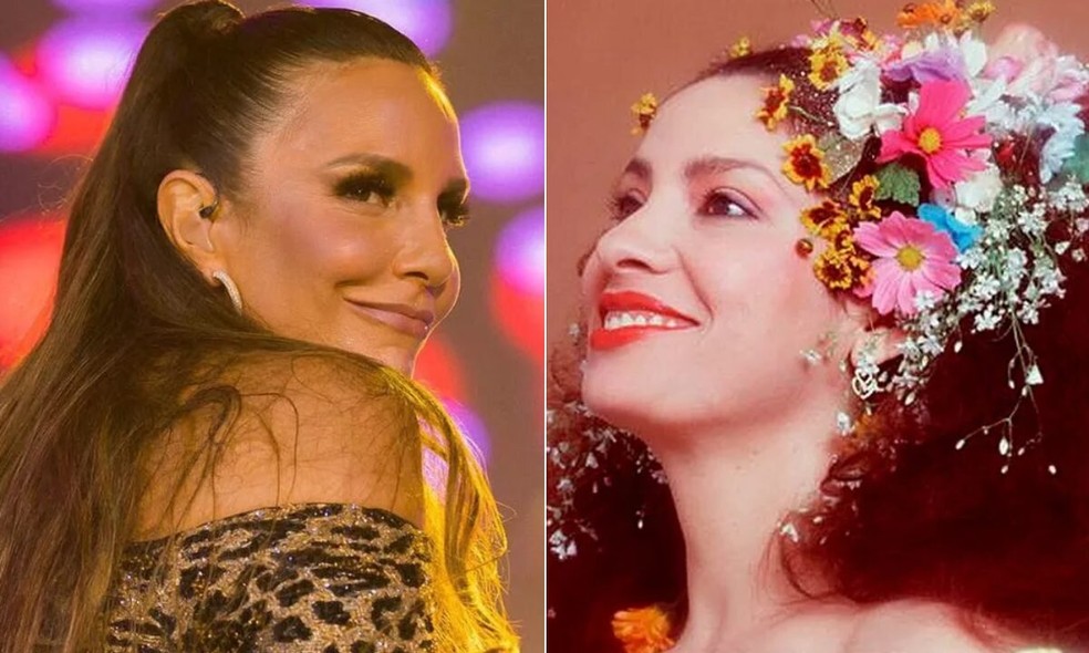 Ivete Sangalo homenageia Clara Nunes em turnê — Foto: Raffa Matei/Wilton Montenegro/Divulgação