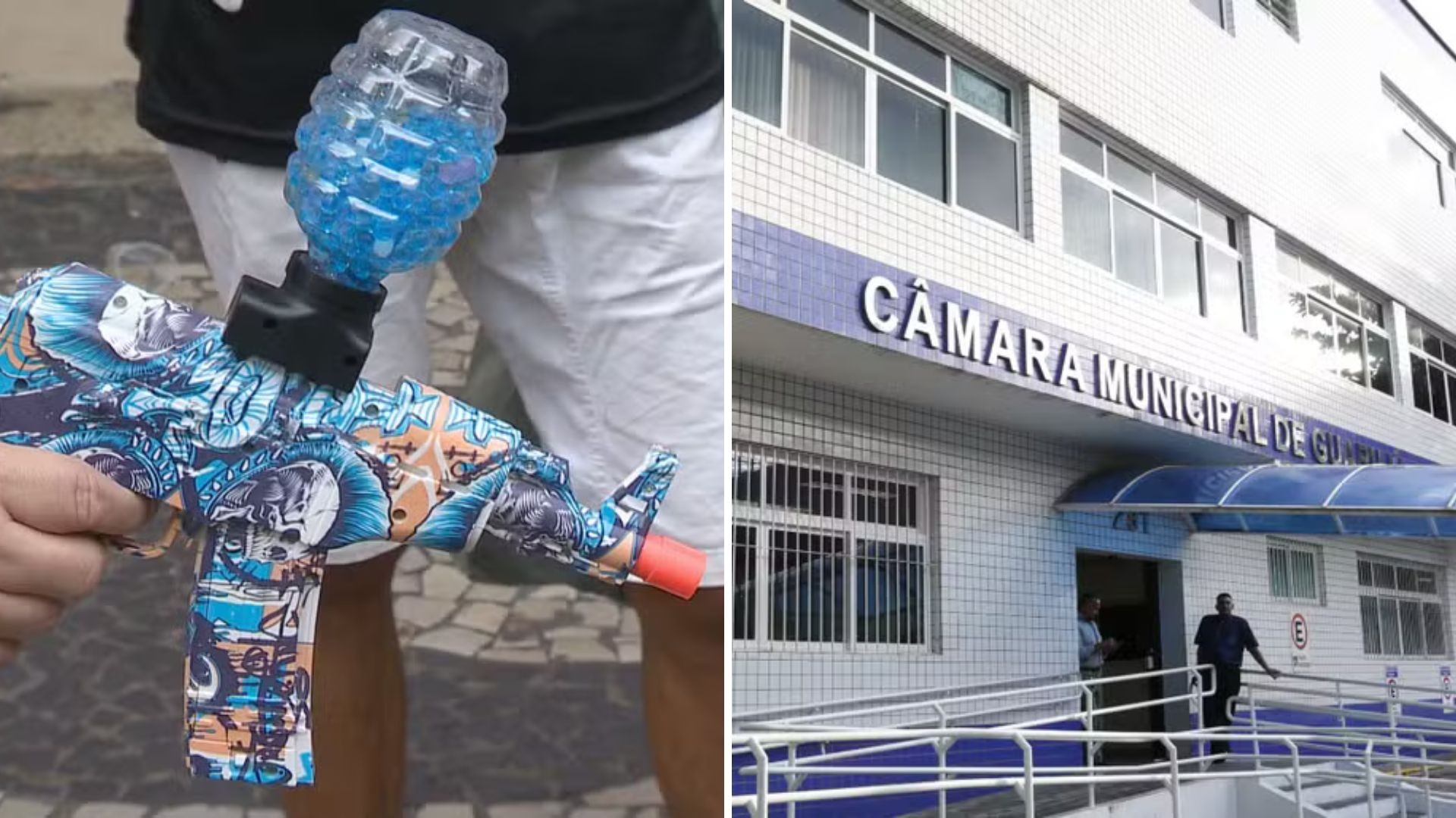 'Gel blasters', as armas de bolinha em gel, podem ser proibidas em Guarujá; entenda