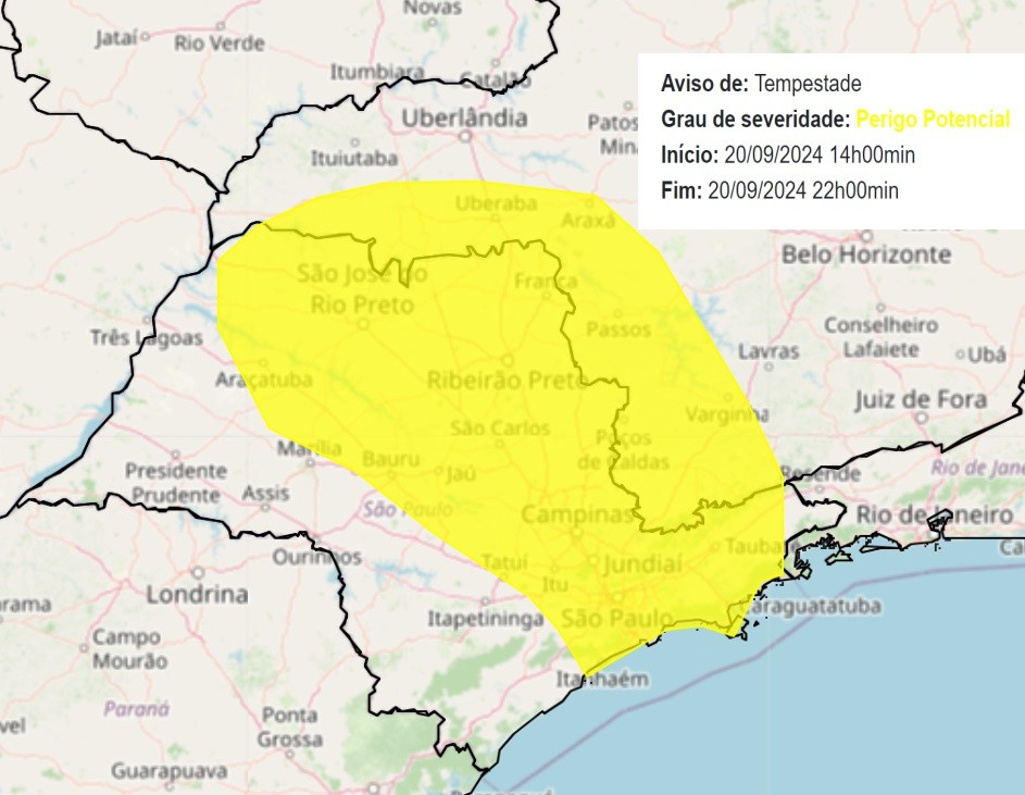 Depois de trégua, termômetros marcam 39ºC em Piracicaba e região tem alertas de queda de granizo e ar seco, aponta Inmet