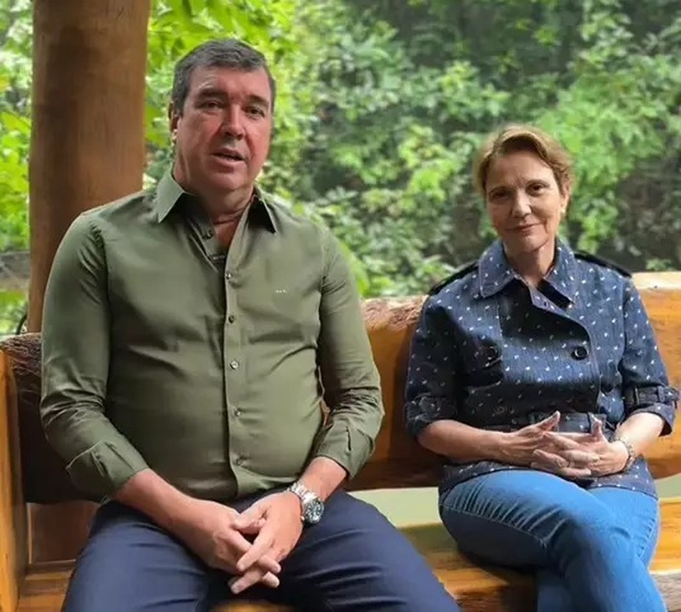 Eduardo Riedel anuncia apoio a Adriane Lopes no 2º turno — Foto: Redes Sociais/ Reprodução