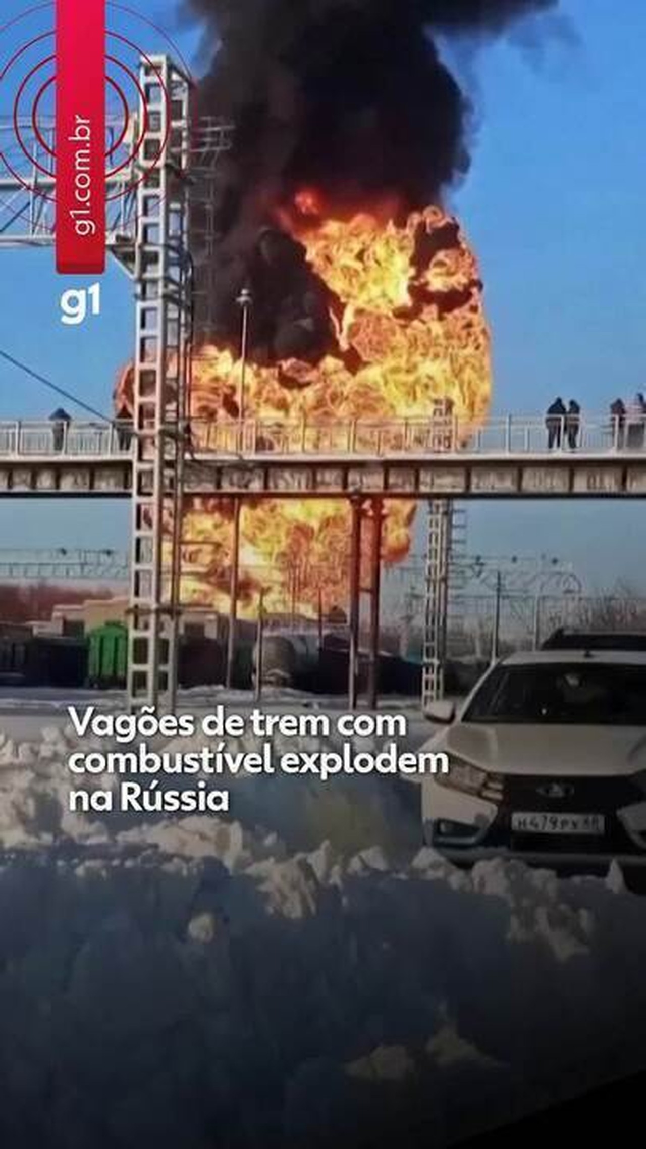 VÍDEO: Vagões de trem que transportavam combustível explodem na Rússia
