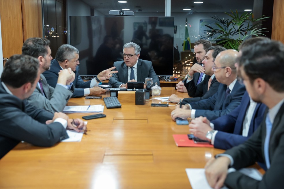 Reunião no Planalto sobre pacote fiscal — Foto: Imagem enviada ao g1