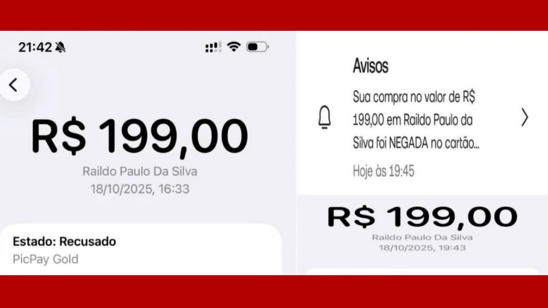 Moradores do Maranhão relatam compras indevidas de R$ 199 em cartões de crédito