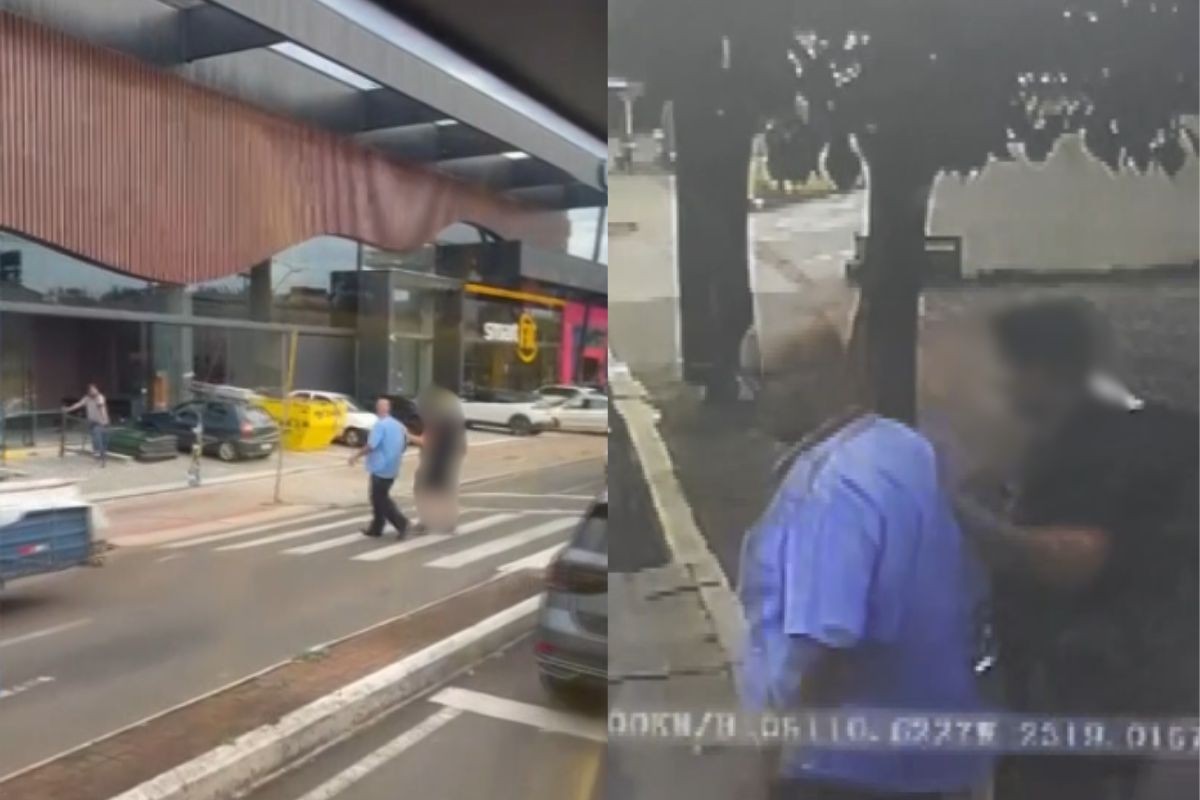 VÍDEO: motorista desce de ônibus para ajudar passageiro com deficiência visual a atravessar avenida em segurança, no PR