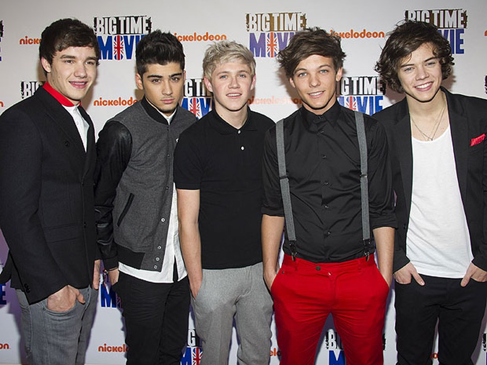 Os integrantes do grupo britânico One Direction, formado no programa The X-Factor — Foto: Charles Sykes/AP Photo