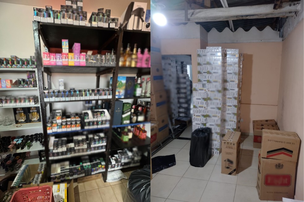 Homem é preso por armazenar milhares de maços e cigarros eletrônicos em Presidente Prudente — Foto: Reprodução/Polícia Civil