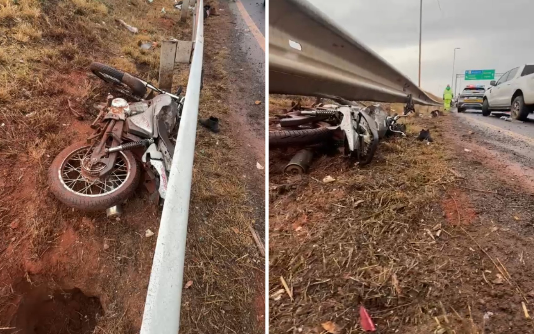 Motociclista fica gravemente ferido após cair na alça de acesso do Anel Viário Sul em Ribeirão Preto, SP