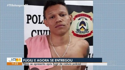 Detento se apresenta na delegacia horas depois de fugir de viatura da polícia