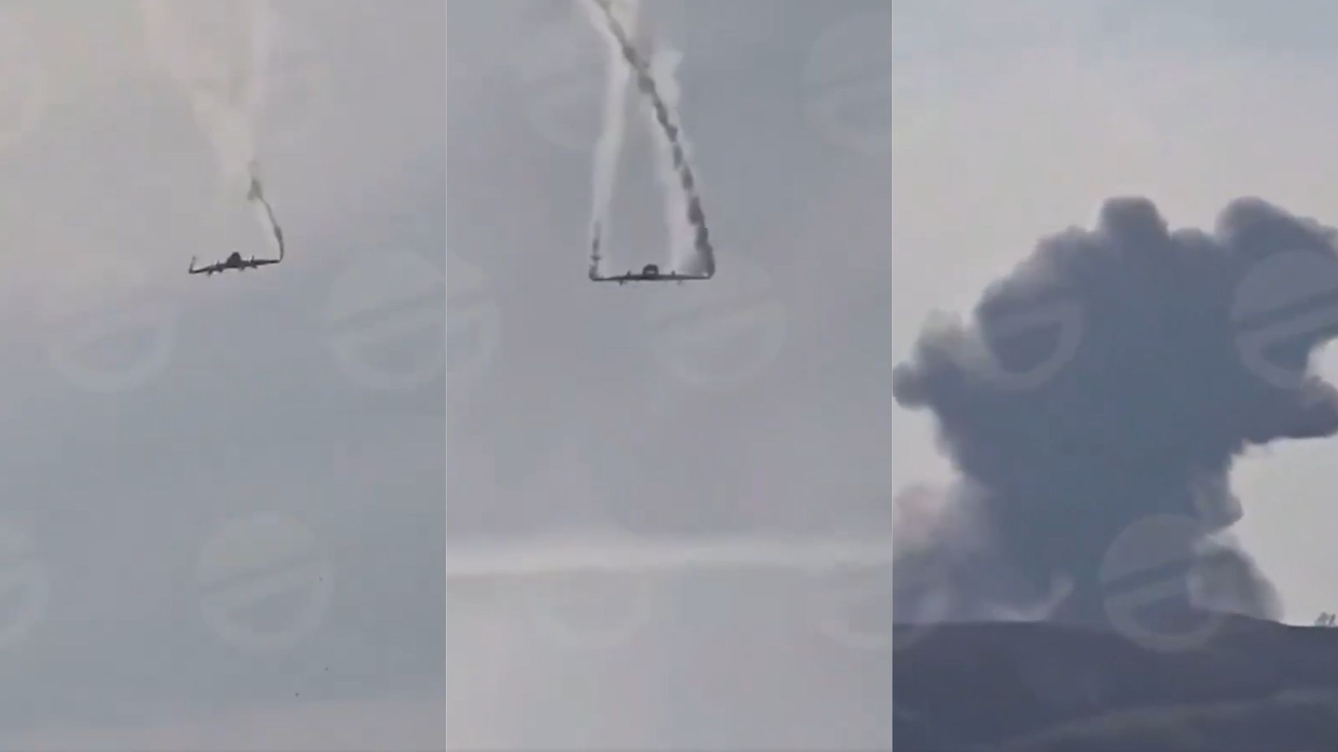 VÍDEO mostra avião militar se desintegrando no ar antes de cair na Geórgia com 20 pessoas a bordo