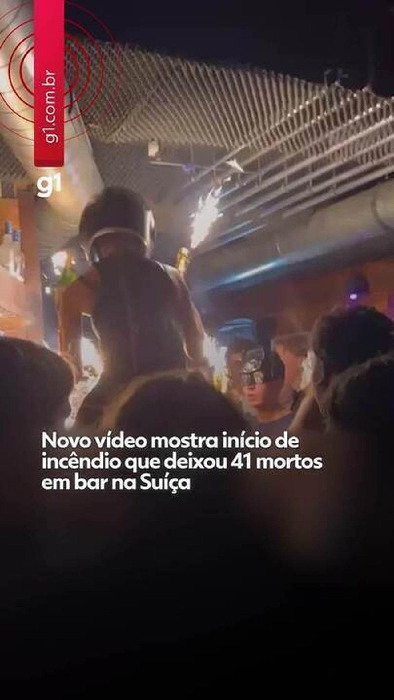 VÍDEO mostra início de incêndio que deixou 41 mortos durante festa de Ano Novo em bar na Suíça