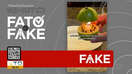 Vídeo sobre suposto repelente contra mosquitos é desmentido no Fato ou Fake