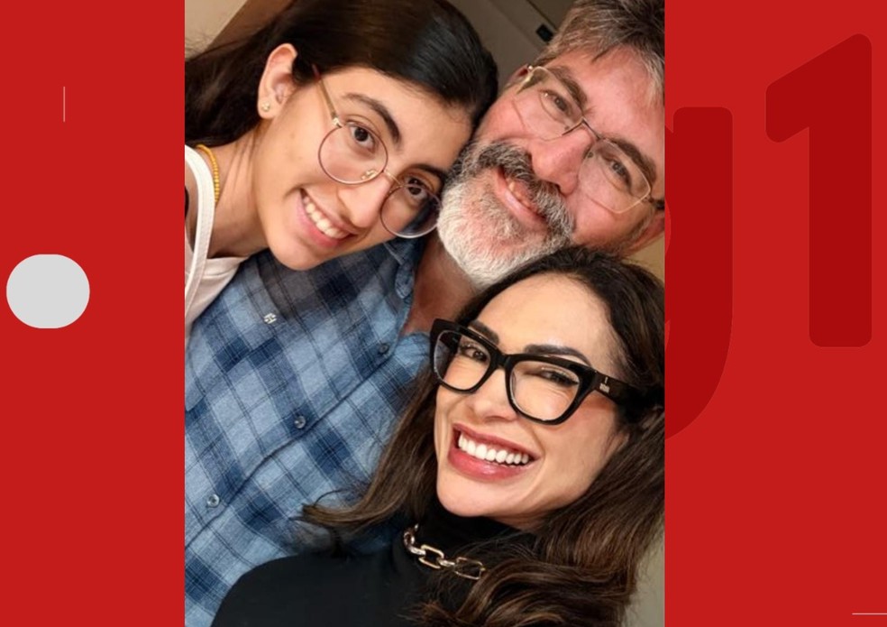 Anna Laura com os pais Hélio e Maria Anna — Foto: Reprodução/Redes Sociais