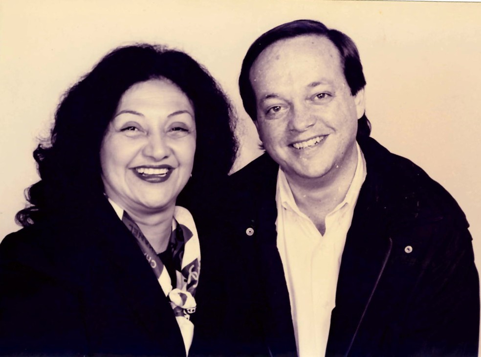 Ex-prefeita Telma de Souza (à esq.) e médico Fábio Mesquita (à dir.) — Foto: Arquivo Pessoal