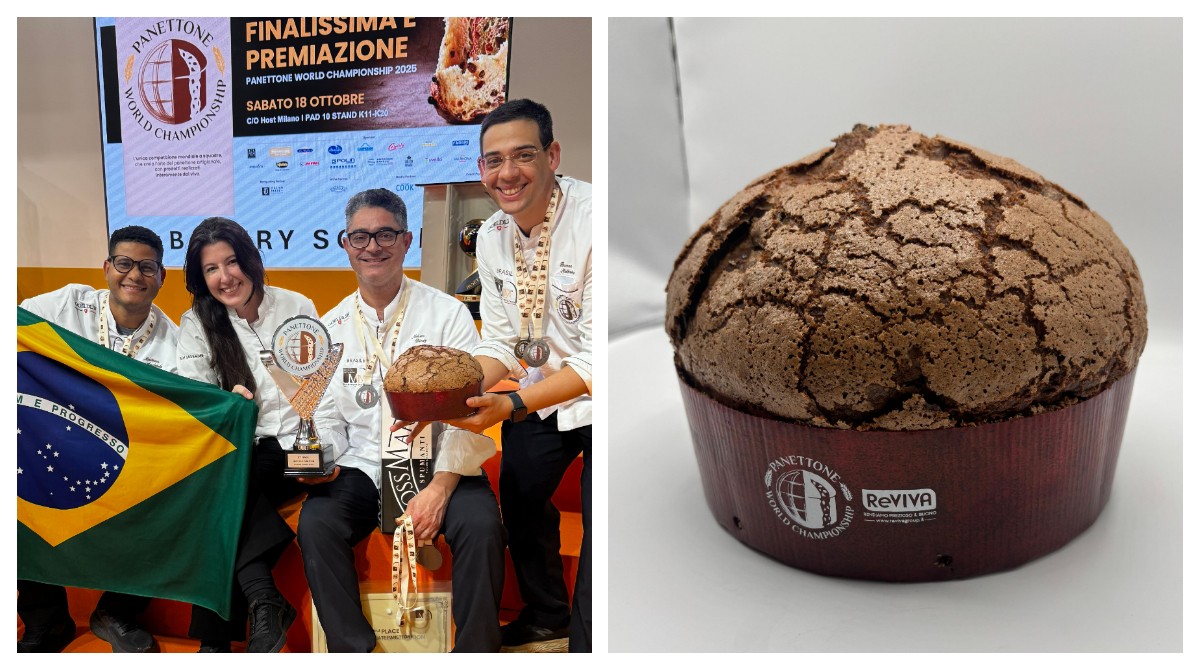 Chocotone feito por brasileiros conquista 2º lugar em campeonato mundial na Itália
