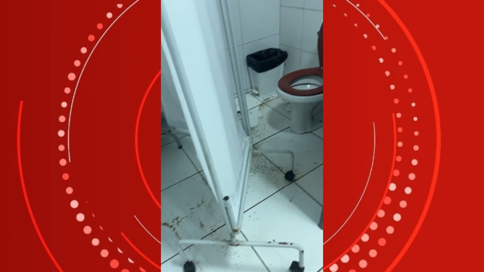 Pacientes filmam quarto do HGE tomado por água com urina e fezes após entupimento de banheiro