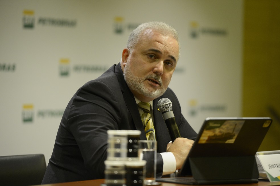 Presidente da Petrobras, Jean Paul Prates, durante primeira coletiva de imprensa à frente da estatal, em 2 de março de 2023. — Foto: Tomaz Silva/Agência Brasil
