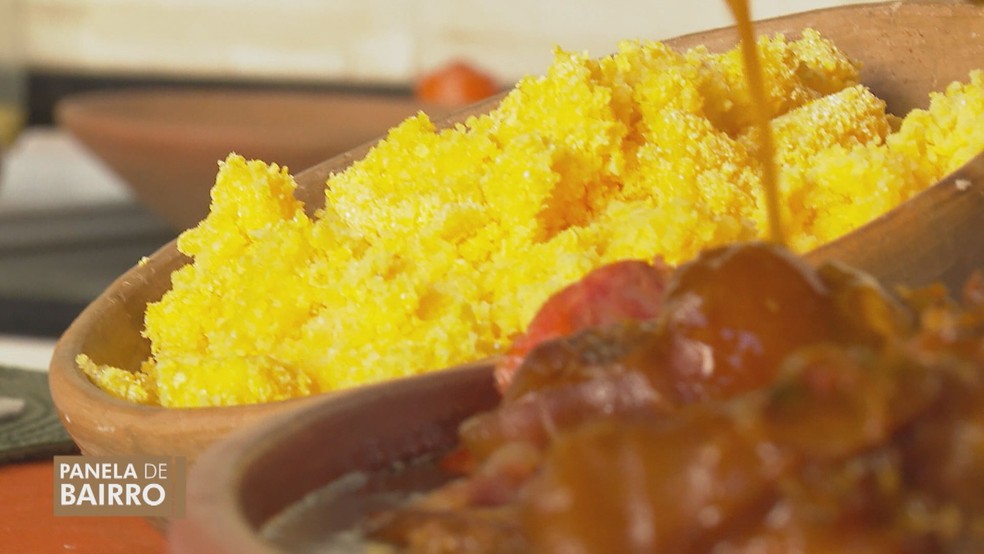 Mocotó Alvorada, servido com cuscuz — Foto: Reprodução/TV Bahia