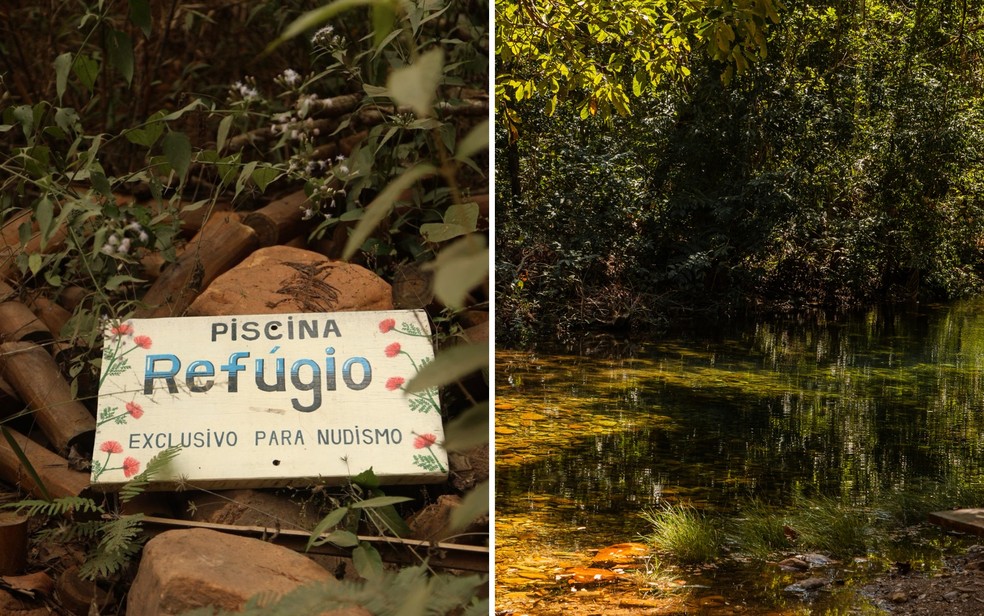 Cachoeira passa a oferecer experiência de nudismo na Chapada dos Veadeiros, Goiás — Foto: Reprodução/Duda Segredo