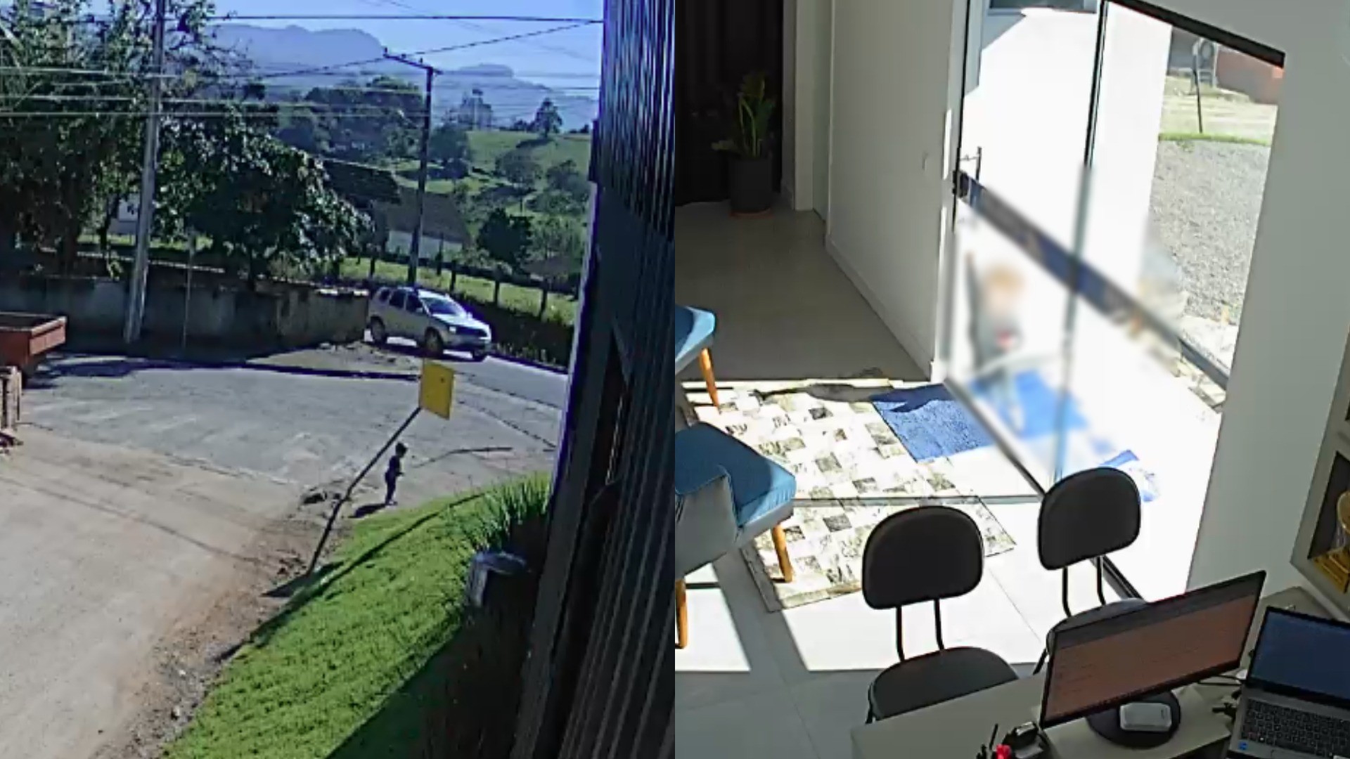 VÍDEO: Bebê de 1 ano e 6 meses foge da creche e caminha sozinho até trabalho da mãe em SC