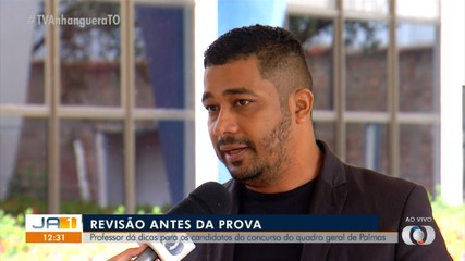 Professor da dicas finais para quem vai prestar o concurso da Prefeitura de Palmas