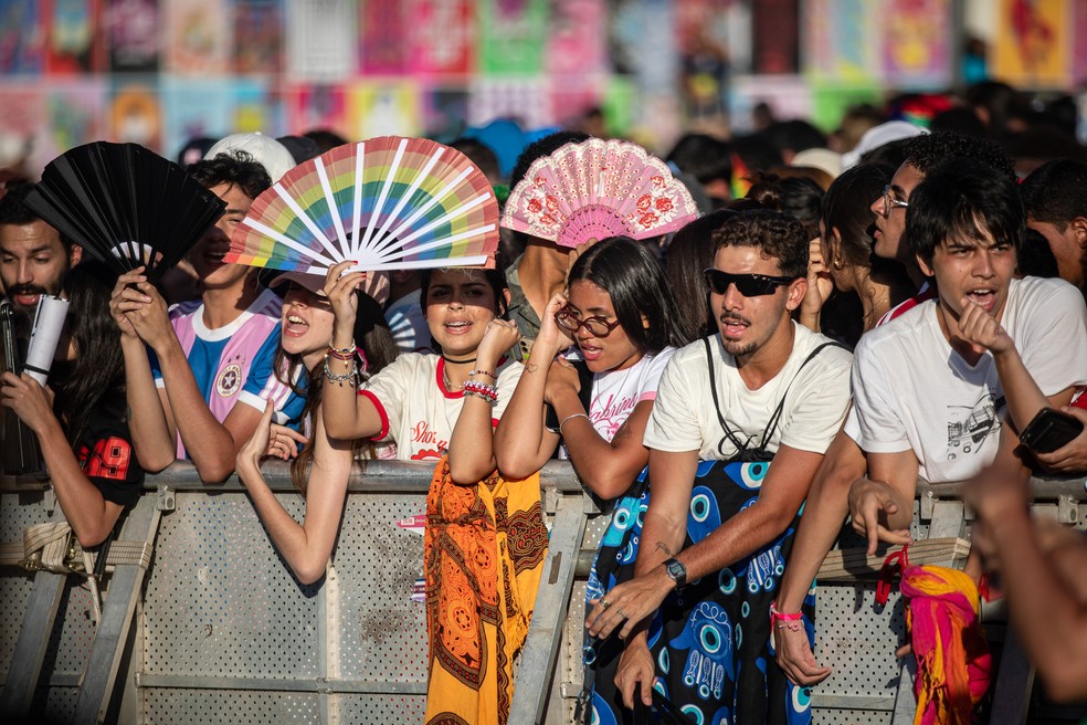 Público curte o show de Blood Orange no Lollapalooza 2026 — Foto: Fabio Tito/g1
