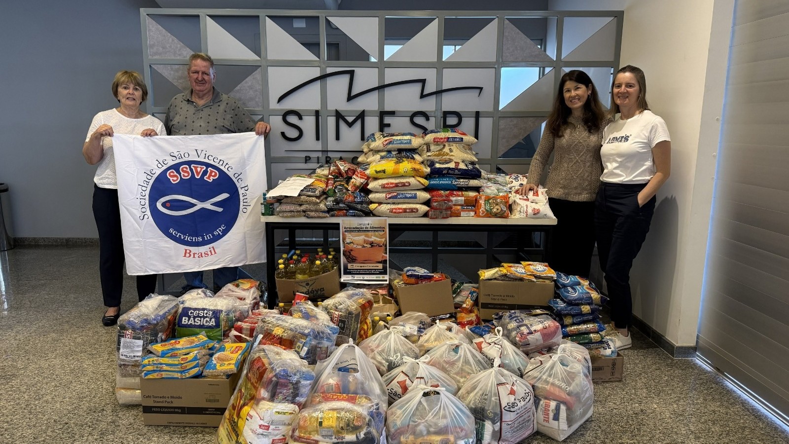 Campanha do Simespi arrecada mais de uma tonelada de alimentos