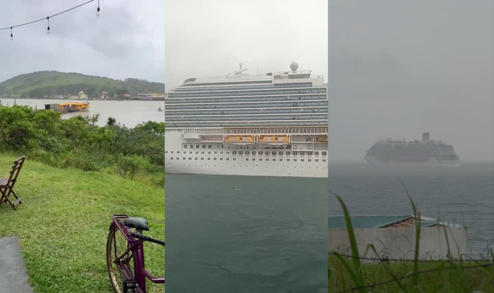 Passageira com suspeita de meningite é resgatada de cruzeiro com ajuda da Marinha e bombeiros em SC