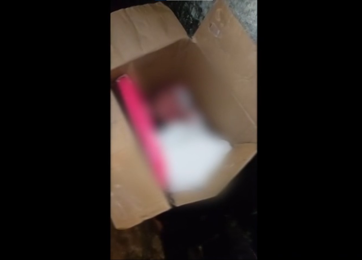 Bebê recém-nascido é abandonado em caixa de papelão em Barra de Guabiraba; bilhete é deixado com o bebê