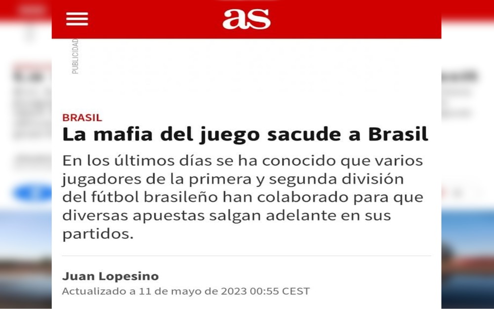 Imprensa internacional repercute escândalo no futebol brasileiro