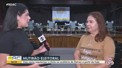Mutirão eleitoral ajuda na regularização do título no auditório do Detran; saiba como