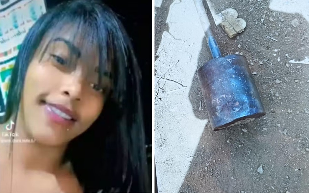 Ana Clara foi encontrada morta dentro de casa em Trindade, Goiás — Foto: Reprodução/TV Anhanguera e Divulgação/Polícia Civil