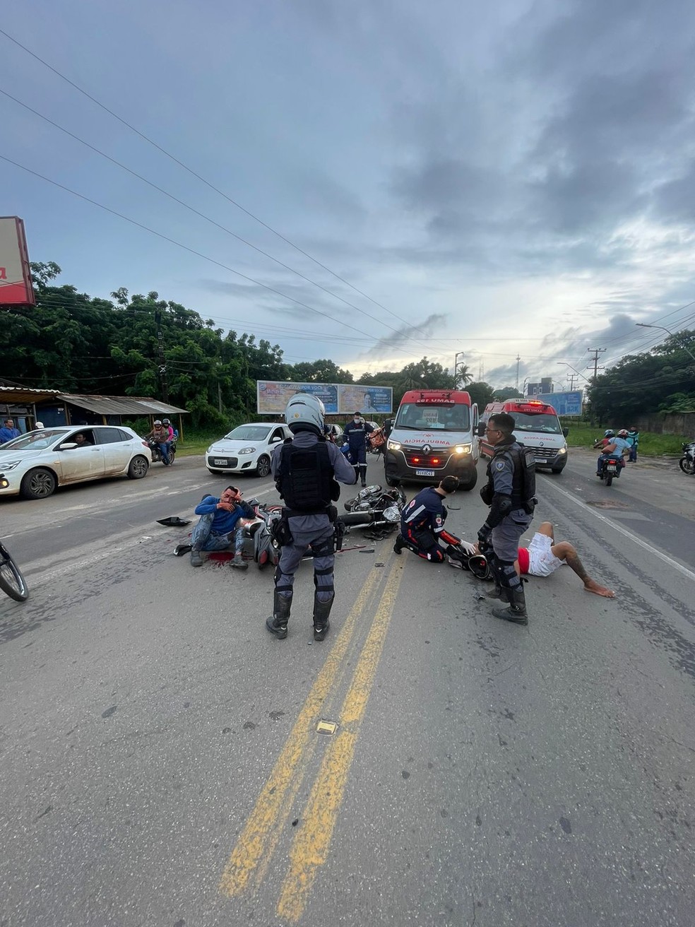 Homem é preso após roubar motocicleta e colidir de frente com outra moto na MA-201 — Foto: Divulgação/13º BPM