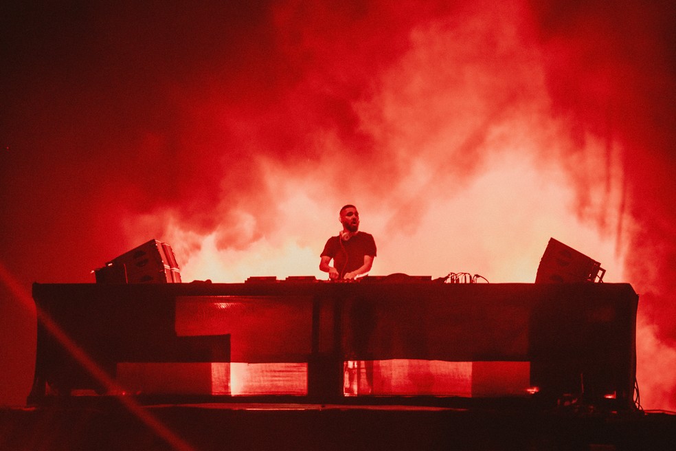 Skrillex se apresenta no Lollapalooza 2023 — Foto: Luiz Gabriel Franco/g1