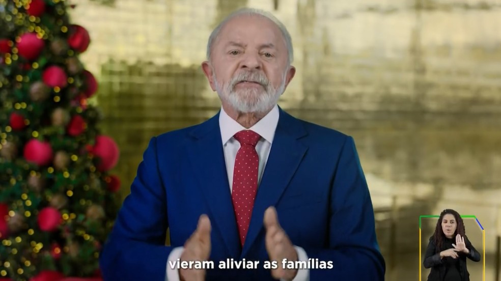 Pronunciamento de Natal de Lula — Foto: Reprodução