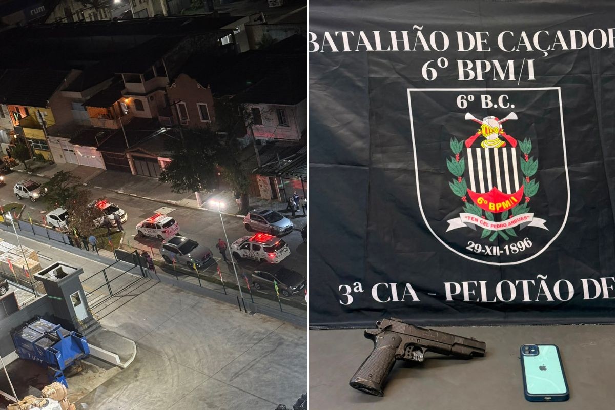 Grupo suspeito de roubo é detido após jovem sacar arma falsa durante abordagem da PM no litoral de SP