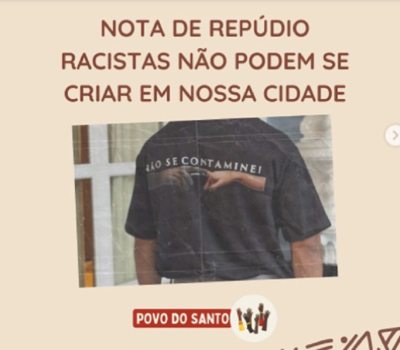 Caso de estampa de roupa repudiada por exibir ilustração com a frase 'Não se contamine!' é denunciado ao MPRJ