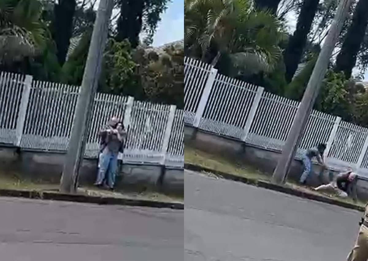 VÍDEO: homem agride e aponta simulacro de arma na cabeça de mulher e é baleado pela PM em SC