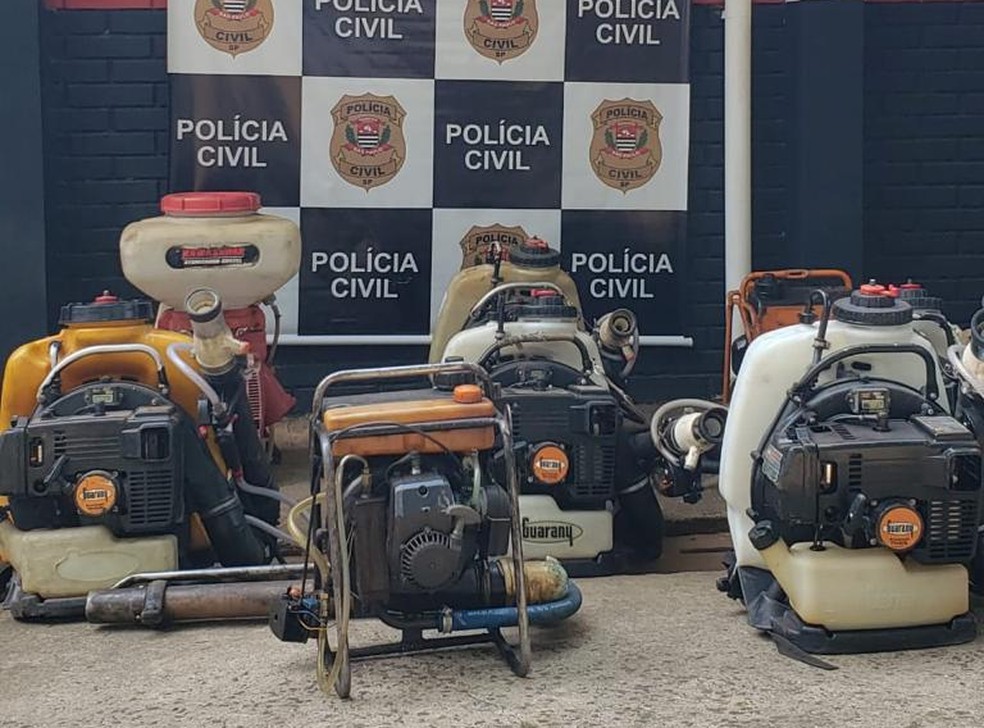 Anúncios de vendas de equipamentos muito semelhantes aos furtados foram encontrados nas redes sociais. — Foto: Polícia Civil de Rio das Pedras