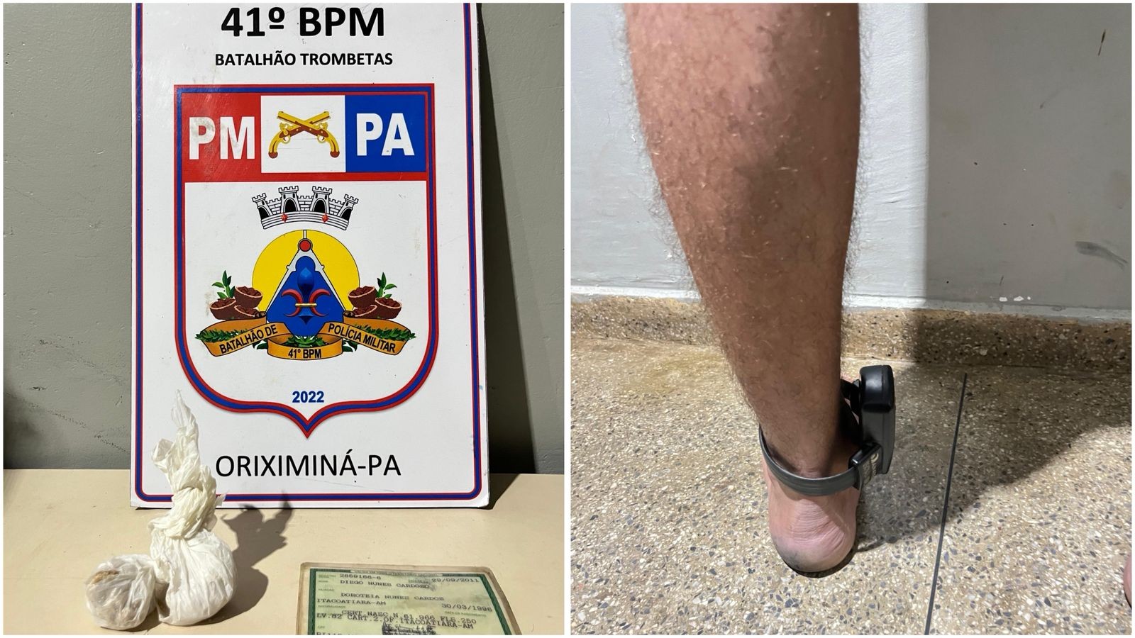 Homem monitorado por tornozeleira eletrônica é preso com crack pela Polícia Militar em Oriximiná