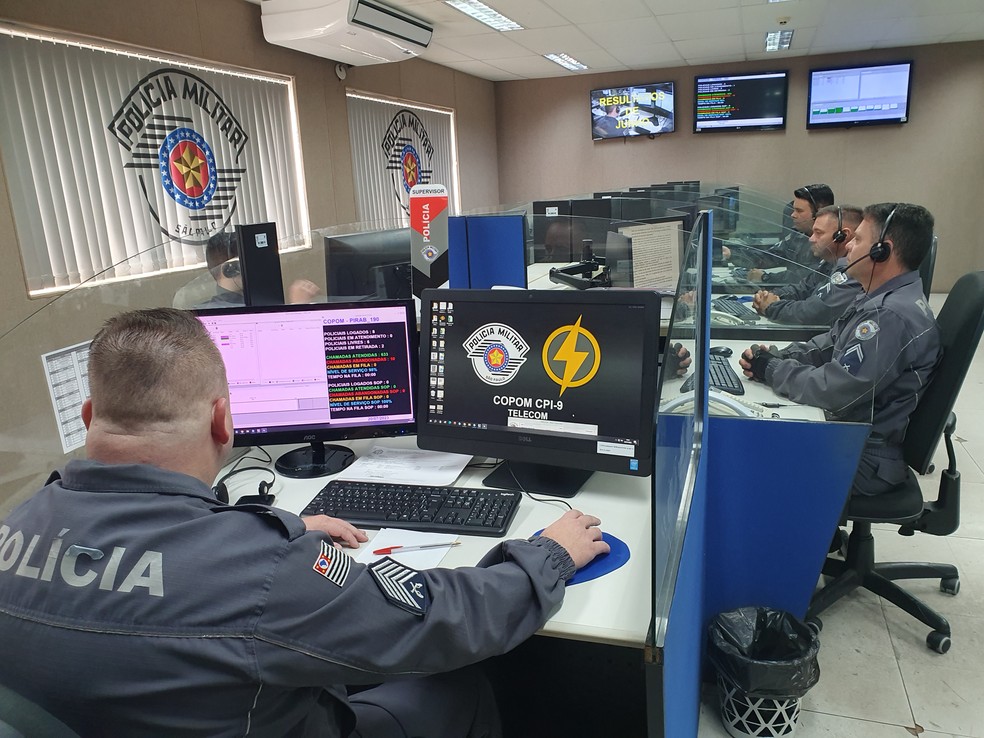 Imagem de arquivo - Centro de Operações da Polícia Militar. — Foto: Polícia Militar