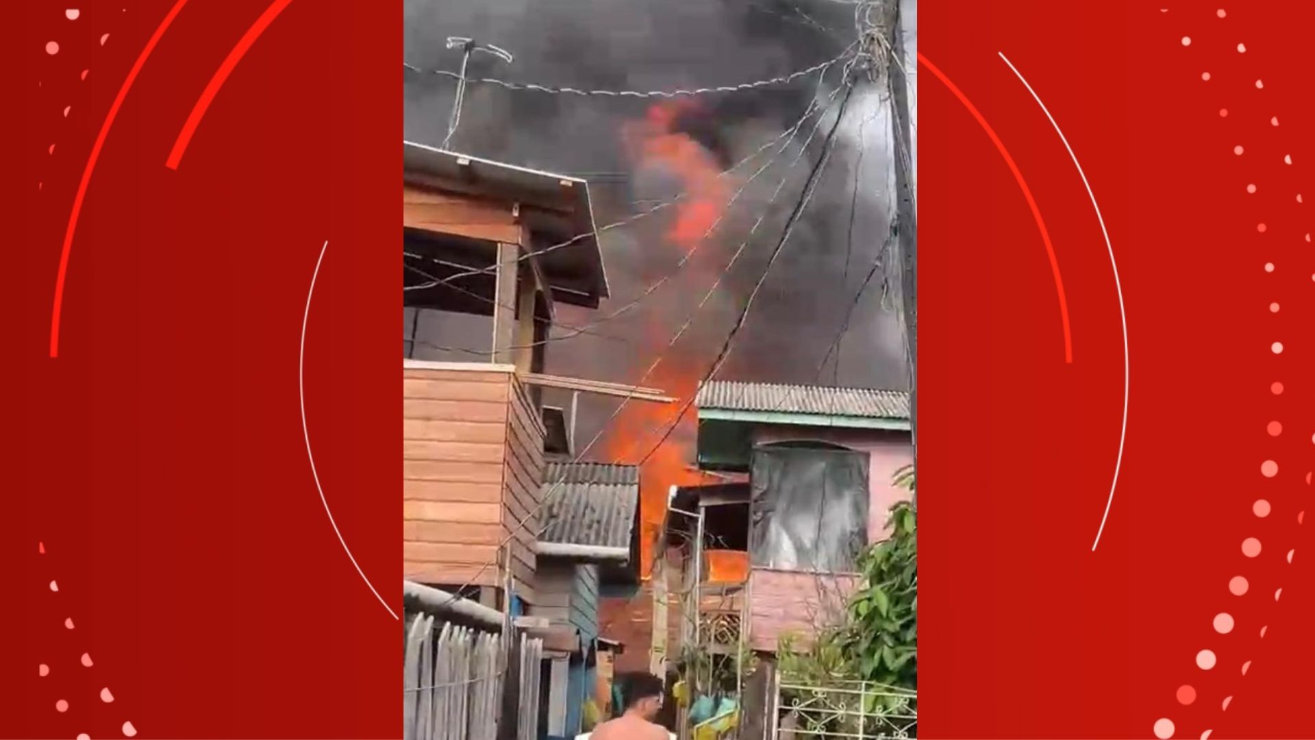 VÍDEO: incêndio atinge várias casas em Santana, no Amapá